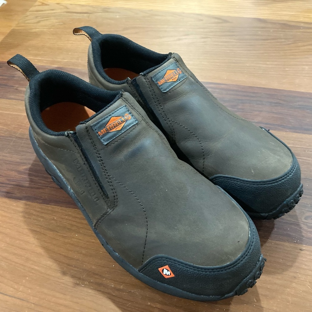 Merrell Men's Jungle Moc Composite Toe Work Shoe, Expresso, 11.5M